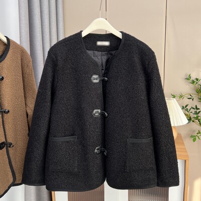 Proljeće jesen 100 kg Fashion Chic prošivena jakna velikih veličina Ženski topli vuneni kaput 1797