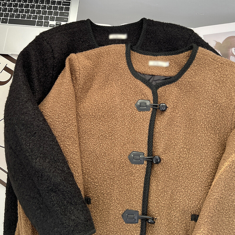 Proljeće jesen 100 kg Fashion Chic prošivena jakna velikih veličina Ženski topli vuneni kaput 1797