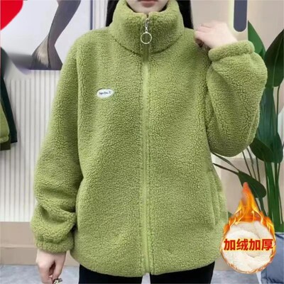 Hip hop jesen zima flis pahuljasta jakna Streetwear Harajuku Fuzzy Kaput s patentnim zatvaračem Ženska lagana jakna Plišana topla jakna Kaput