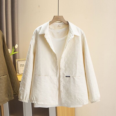 Есенни дрехи за 2023 г. Дамско ватирано яке Плюс размер Свободно семпло жакардово палто Argyle Ежедневно горно облекло Curve