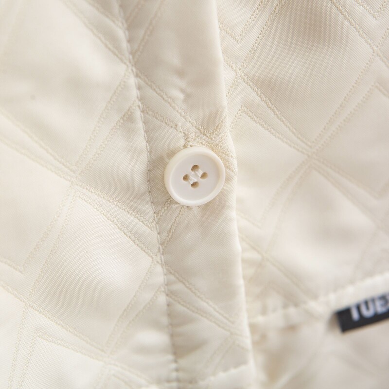 Есенни дрехи за 2023 г. Дамско ватирано яке Плюс размер Свободно семпло жакардово палто Argyle Ежедневно горно облекло Curve