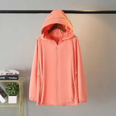 Jakna veće veličine za žene 2023. proljeće ljeto UPF50 Gornja odjeća za zaštitu od sunca s odvojivom kapuljačom Prevelika odjeća za obline A33-2255