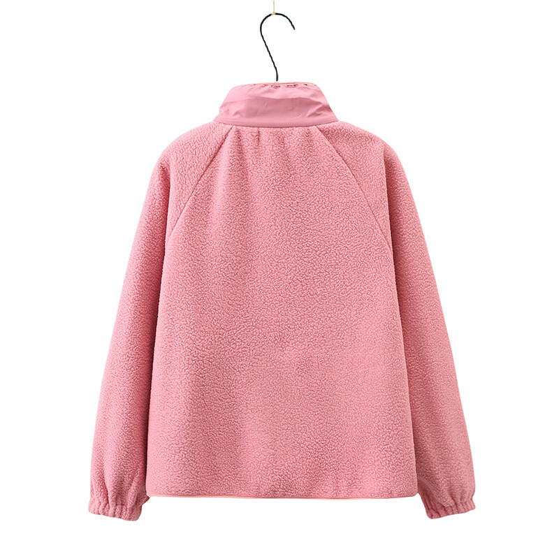 Ženska flis jakna velikih veličina Jesenska ležerna odjeća Modna debela samostojeća kragna Gornja odjeća koja održava toplinu Kaputi s patentnim zatvaračem F71 3079