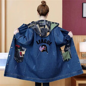 Ženska traperica srednje dugih stilova Ženska korejska radna odjeća Kaubojska vjetrovka Proljeće Jesen Ženska traper jakna velike veličine 5XL