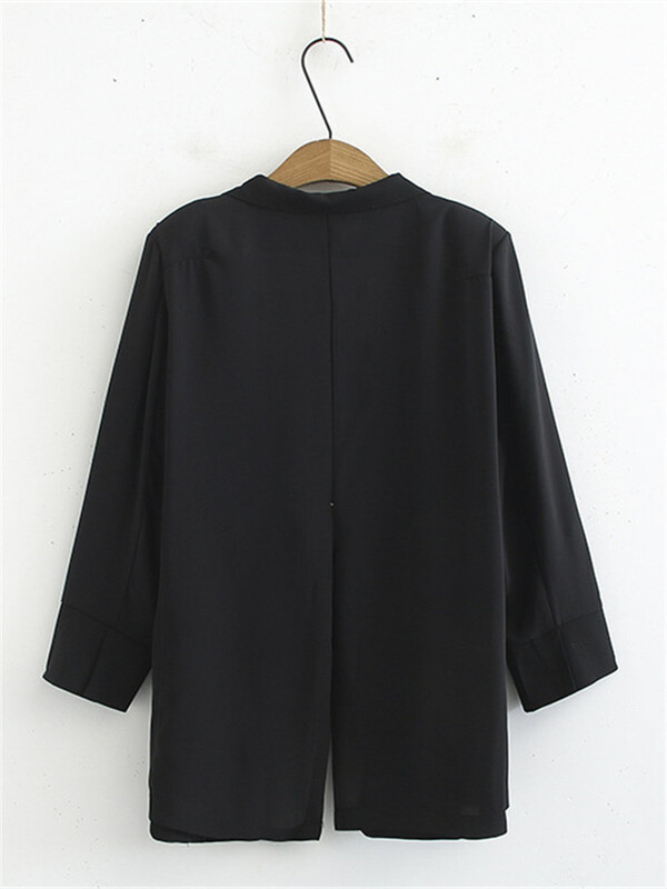 Ženska odjeća veće veličine Ljetna odijela Jednobojni kardigan od šifona rukava sedam četvrtina za pretile dame do 220 lbs