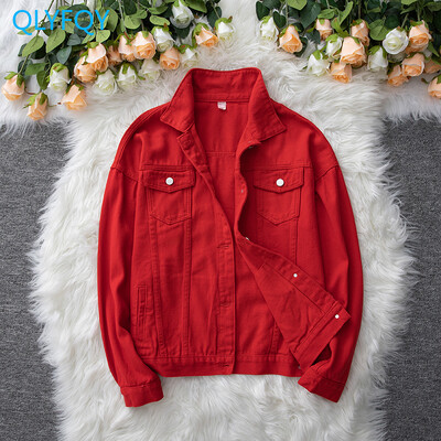 Traper jakna Ženska nova jesenska odjeća 2023. Široki gornji dijelovi Uska pamučna jakna s ovratnikom na jedno redno kopčanje Demin kaput za žene