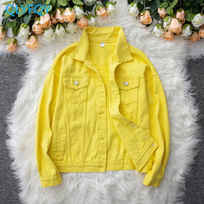 Traper jakna Ženska nova jesenska odjeća 2023. Široki gornji dijelovi Uska pamučna jakna s ovratnikom na jedno redno kopčanje Demin kaput za žene