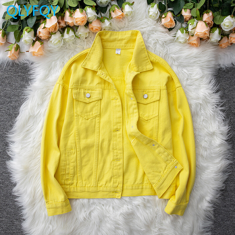 Traper jakna Ženska nova jesenska odjeća 2023. Široki gornji dijelovi Uska pamučna jakna s ovratnikom na jedno redno kopčanje Demin kaput za žene