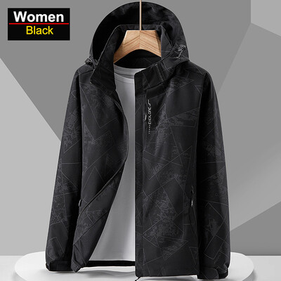 CHRLCK Ženska vodootporna planinarska jakna Reflektirajuća jakna za trčanje otporna na vjetar Ženske kaputi za kampiranje Ribolov Lov Trekking