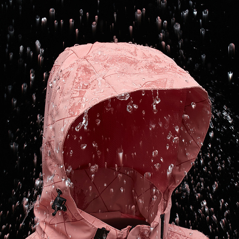 CHRLCK Ženska vodootporna planinarska jakna Reflektirajuća jakna za trčanje otporna na vjetar Ženske kaputi za kampiranje Ribolov Lov Trekking