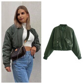 PB&ZA 2024. Proljetna nova ženska moda i elegancija Opuštena i svestrana ležerna letačka jakna Pamučni kaput