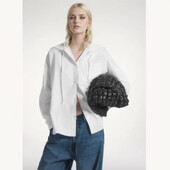 Cos Lris 2024 suvised naiste mitmekülgsed vabaaja kapuutsiga valged pikkade varrukatega päikesekaitseriided