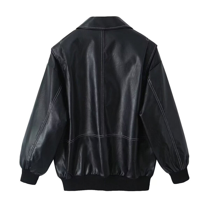 Taop&Za 2024. Proljeće Novi proizvod Ženska moda i ležerna svestrana preklopna kragna Retro američka jakna jakna jakna