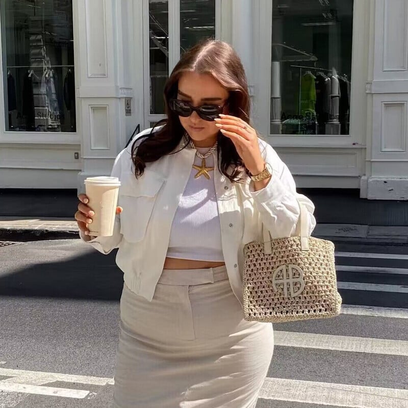 PB&ZA 2024, primăvară, noua modă pentru femei, temperament casual, versatil, imitație de in, jachetă scurtă, jachetă