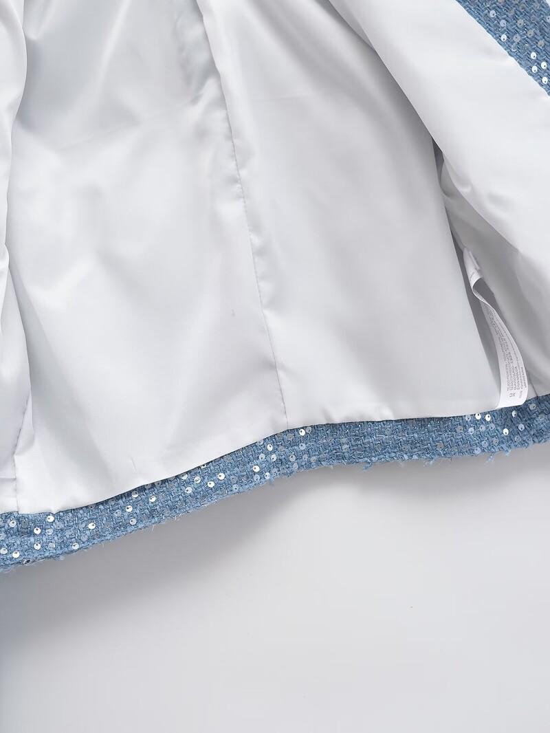 Mala mirisna jakna ukrašena šljokicama Ženska modna jesenska nova modna svestrana bomber jakna