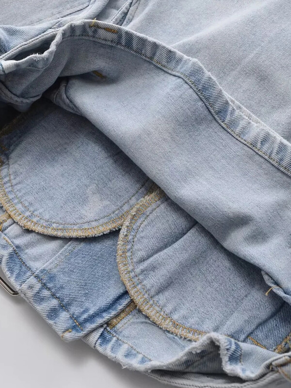 KAOPU ZA traper jakna u bajkerskom stilu Ženska vintage jakna s dugim rukavima na preklop, proljetna nova jakna s patentnim zatvaračem visoke kvalitete