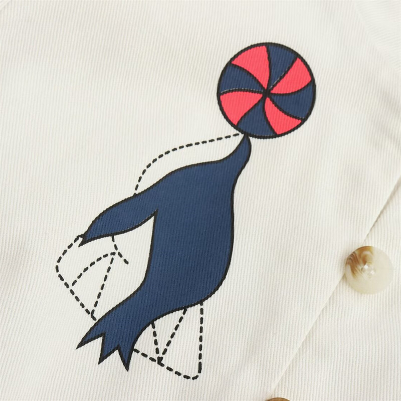 PB&ZA 2024. Proljeće, novi ženski stil, ležerna labava kratka jakna s okruglim izrezom i printom