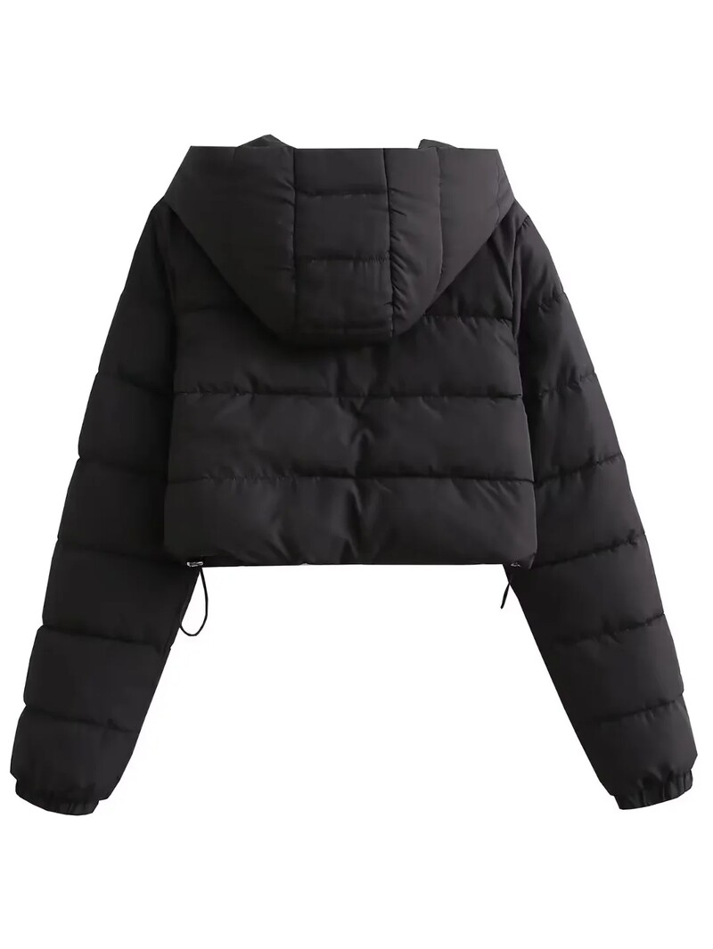 KAOPU ZA ženska modna kratka jakna s kapuljačom proljeće jesen podstavljen pamukom ženski ležerni kaput dugih rukava