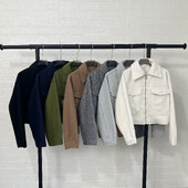 PB&ZA γυναικεία ρούχα 2024 φθινοπωρινό ταμπεραμέντο casual στυλ πέτο με μακριά μανίκια τσέπη μονόχρωμο μπουφάν