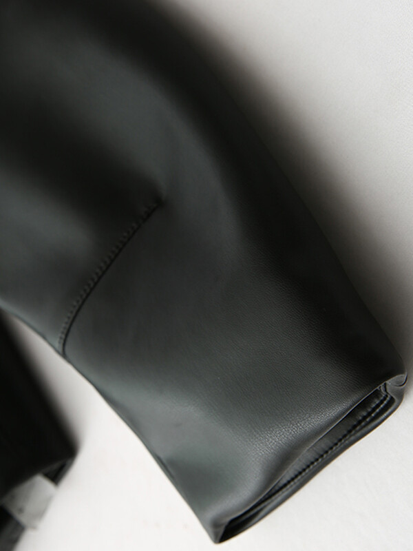 KAOPU ZA Naiste esiosa taskud kärbitud nahktagi mantel vintage pikkade varrukatega nööbitav naiste ülerõivaste šikid topid