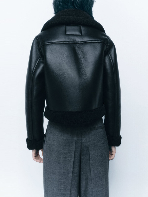 TRAF Ženska zimska nova modna ležerna jakna Jakna Podebljana topla labava jednoslojna jakna s dugim rukavima i patentnim zatvaračem Retro kratka jakna