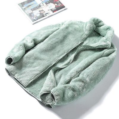 Rimocy krae kohev jakk, naiste 2024. aasta sügistalvine soe tõmblukuga ülerõivas, naine, Harajuku ühevärviline fliisjakk, naiste