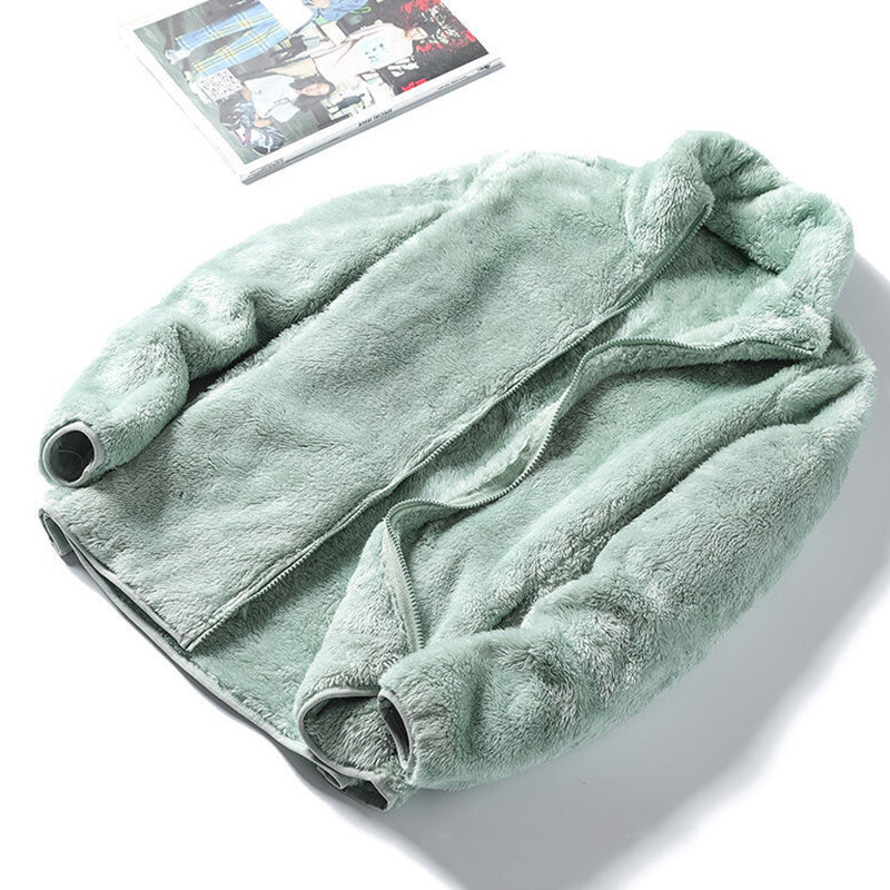 Rimocy krae kohev jakk, naiste 2024. aasta sügistalvine soe tõmblukuga ülerõivas, naine, Harajuku ühevärviline fliisjakk, naiste