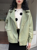 FTLZZ uus sügisene naiste kunstnahast jakk Mootorratturite Pu-nahast mantel, must vaba BF stiilis naiste välirõivad