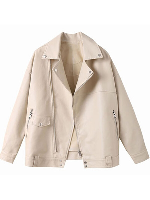 FTLZZ uus sügisene naiste kunstnahast jakk Mootorratturite Pu-nahast mantel, must vaba BF stiilis naiste välirõivad