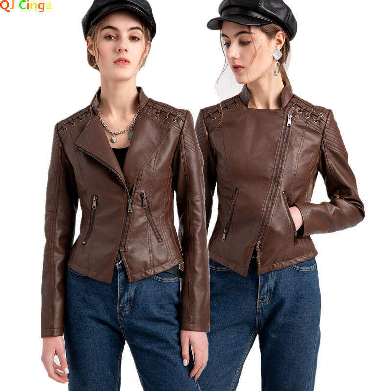 PU jakna u 12 boja Ženski kaput s patentnim zatvaračem Ženska kožna jakna S-4XL Crvena Ljubičasta Crni kaput Ženska gornja odjeća Plavo Žuta