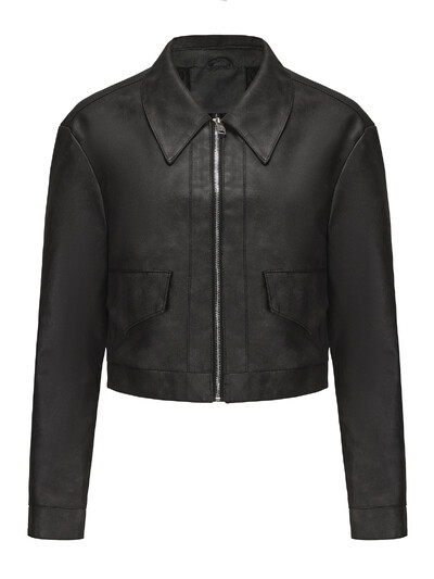 Ανοιξιάτικο και Φθινόπωρο Νέο Λεπτό Κοντό Γυναικείο Μπουφάν από Συνθετικό Δερμάτινο Γιακά Μακρυμάνικο Casual Γυναικείο Παλτό Μόδα PU Μπουφάν