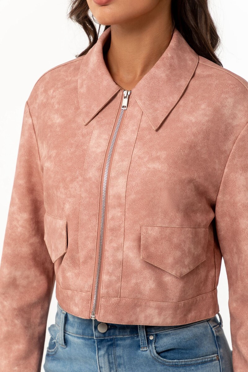 Ανοιξιάτικο και Φθινόπωρο Νέο Λεπτό Κοντό Γυναικείο Μπουφάν από Συνθετικό Δερμάτινο Γιακά Μακρυμάνικο Casual Γυναικείο Παλτό Μόδα PU Μπουφάν