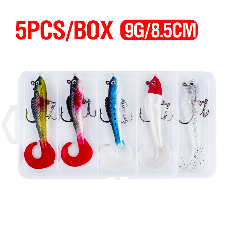 Μολύβδινο ψάρι σε σακουλάκι με σγουρή ουρά 9,5 g Luya δόλωμα μαλακό δόλωμα για ψάρεμα μεγάλων αποστάσεων δόλωμα γλυκού νερού διασυνοριακή πώληση