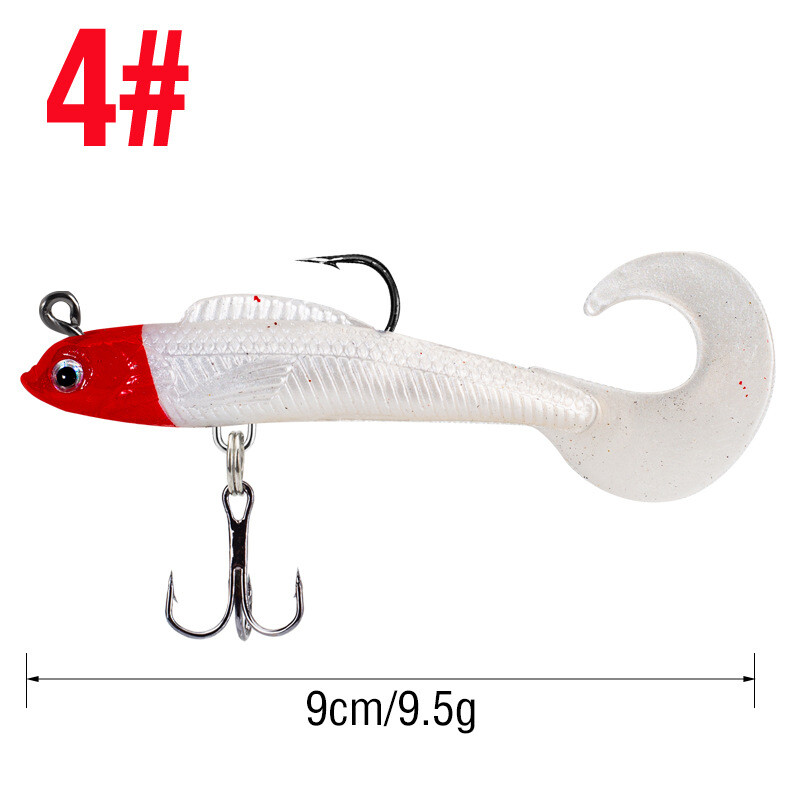 Μολύβδινο ψάρι σε σακουλάκι με σγουρή ουρά 9,5 g Luya δόλωμα μαλακό δόλωμα για ψάρεμα μεγάλων αποστάσεων δόλωμα γλυκού νερού διασυνοριακή πώληση