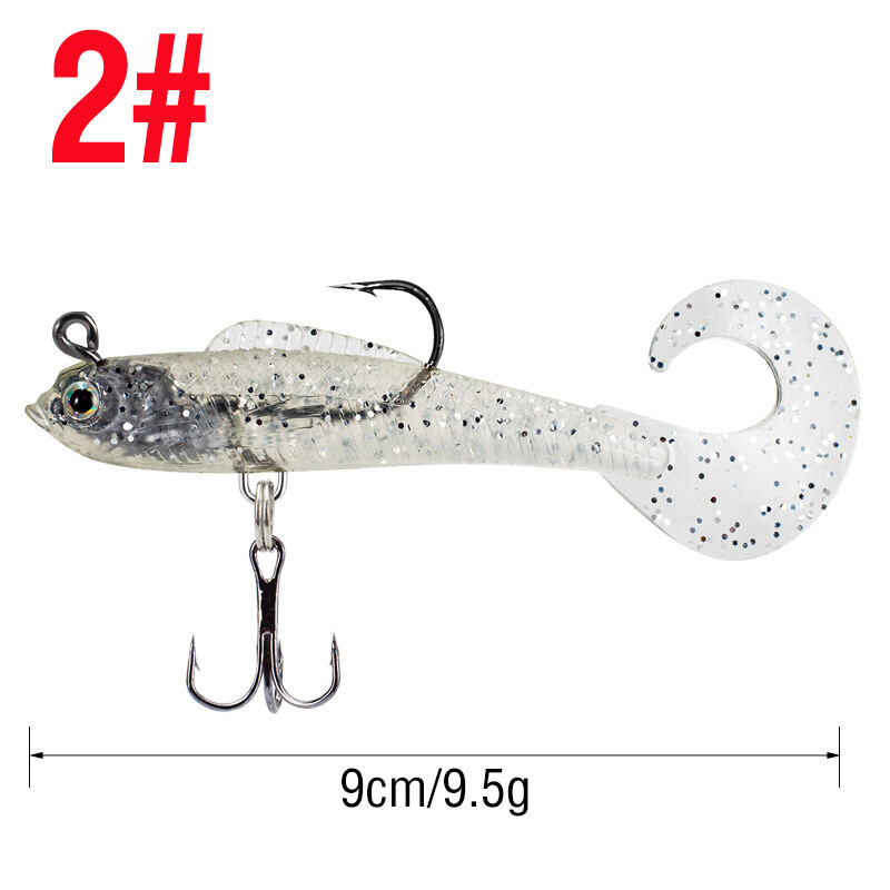 Μολύβδινο ψάρι σε σακουλάκι με σγουρή ουρά 9,5 g Luya δόλωμα μαλακό δόλωμα για ψάρεμα μεγάλων αποστάσεων δόλωμα γλυκού νερού διασυνοριακή πώληση