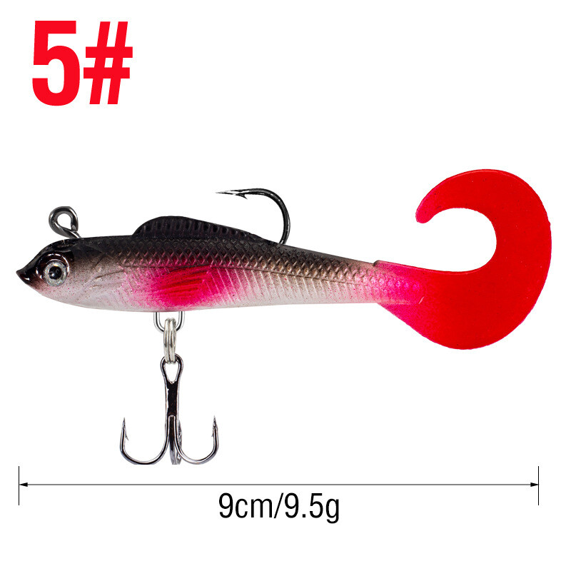 Μολύβδινο ψάρι σε σακουλάκι με σγουρή ουρά 9,5 g Luya δόλωμα μαλακό δόλωμα για ψάρεμα μεγάλων αποστάσεων δόλωμα γλυκού νερού διασυνοριακή πώληση