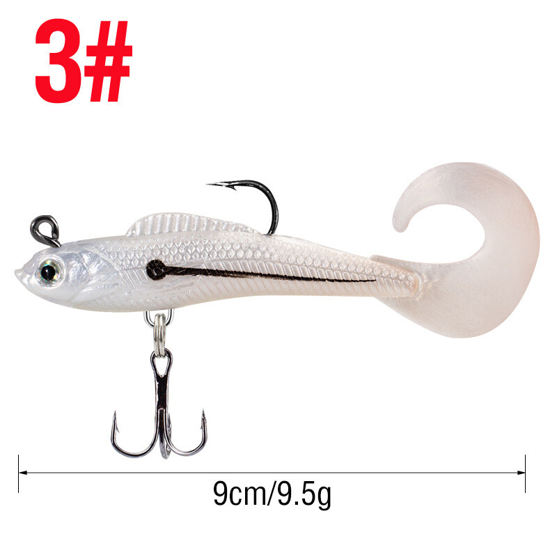 Μολύβδινο ψάρι σε σακουλάκι με σγουρή ουρά 9,5 g Luya δόλωμα μαλακό δόλωμα για ψάρεμα μεγάλων αποστάσεων δόλωμα γλυκού νερού διασυνοριακή πώληση