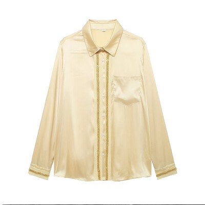 Willshela ženski modni 2-dijelni set s perlama s jednorednim kopčanjem i vintage hlače s elastičnim strukom Feamle Chic ženski kompleti hlača