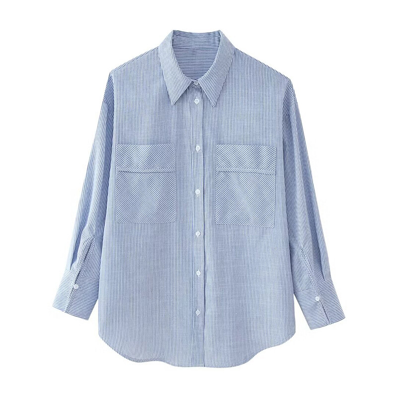 Willshela ženski modni 2-dijelni komplet prugastih jednokopčanih košulja i vintage hlača s elastičnim strukom Feamle Chic ženski kompleti hlača