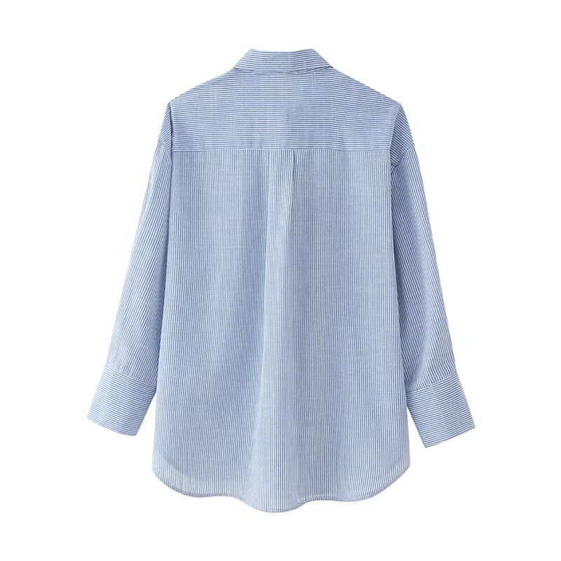 Willshela ženski modni 2-dijelni komplet prugastih jednokopčanih košulja i vintage hlača s elastičnim strukom Feamle Chic ženski kompleti hlača