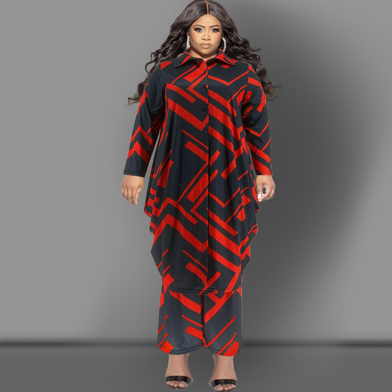 Suures suuruses kaheosalised komplektid, naiste komplektid, sobivad kostüümid, triibuline prindiga topp ja püksikomplektid vabaaja sügis-talv hulgimüük