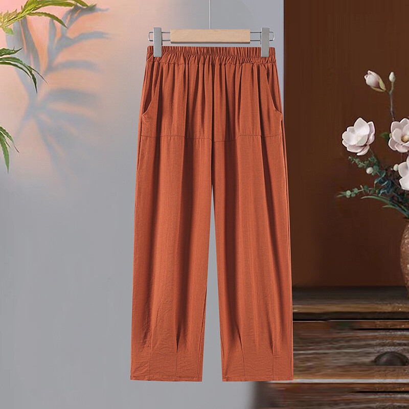 Dvodijelni komplet majica kratkih rukava + duge hlače Ljetno odijelo 2024. Ženska modna ležerna odjeća velikih veličina s kratkim rukavima, klasična pletena odjeća s kopčom