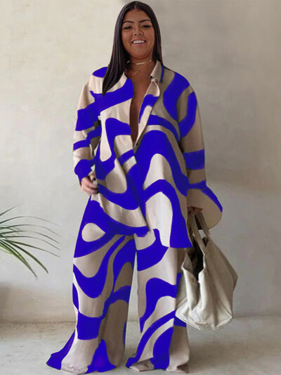 Kompleti od 2 komada Odjevne kombinacije Široke majice dugih hlača Ležerni elegantni ženski kompleti Ženska modna odijela velikih veličina Besplatna dostava na veliko