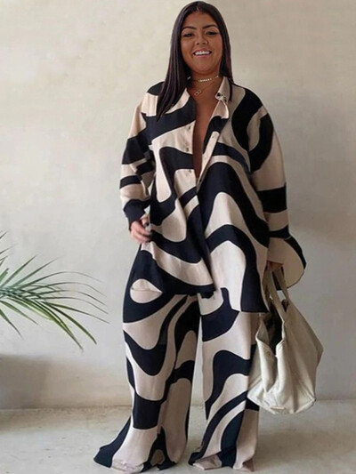 Kompleti od 2 komada Odjevne kombinacije Široke majice dugih hlača Ležerni elegantni ženski kompleti Ženska modna odijela velikih veličina Besplatna dostava na veliko