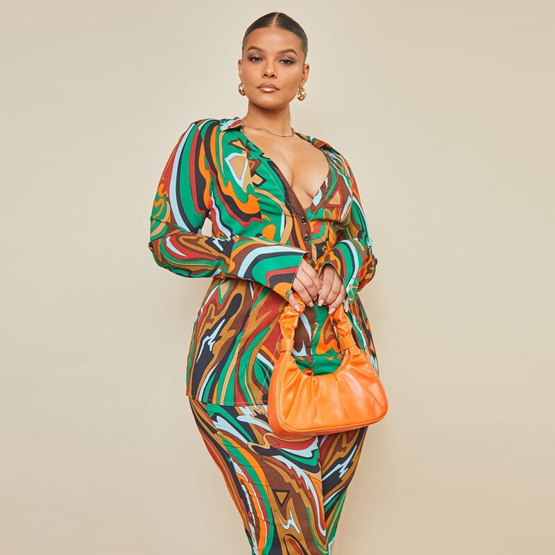 Γυναικεία αθλητική φόρμα SOMO Plus Size Μακρυμάνικα πουκάμισα + παντελόνια σέξι σετ δύο τεμαχίων casual outfits Χονδρική Dropshipping