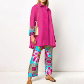 Proljetna i jesenska ženska košulja s dugim rukavima, modna osobnost, trendy brand, 3D digitalni ispis, ležerna ženska odjeća