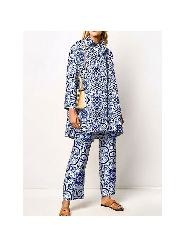 Proljetna i jesenska ženska košulja s dugim rukavima, modna osobnost, trendy brand, 3D digitalni ispis, ležerna ženska odjeća