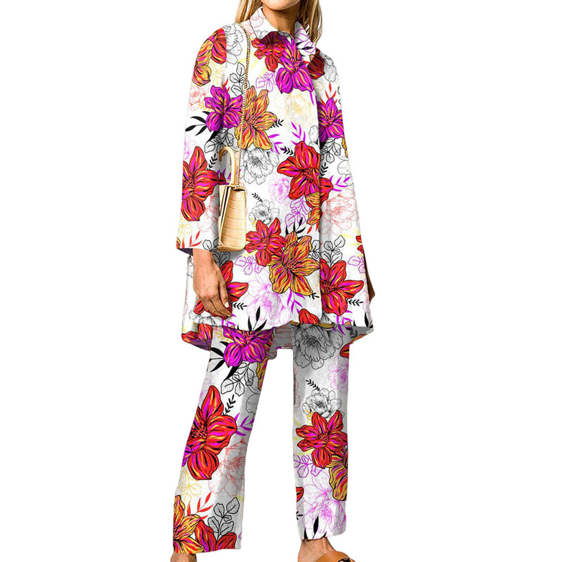 Proljetna i jesenska ženska košulja s dugim rukavima, modna osobnost, trendy brand, 3D digitalni ispis, ležerna ženska odjeća