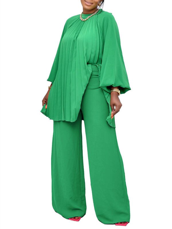 Wmstar kaheosaline naiste komplekt, avara ülaosa ja pükste komplektid, laia säärega langevad riided, uued sobivad dressirõivad, hulgimüük 2023. aasta