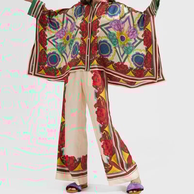 Moda cu gâtul O, buton, cămăși cu mânecă lungă și ținute cu pantaloni lungi, femei, model elegant, imprimeu, costume largi, ocazional, cu picioare late, seturi de 2 buc.